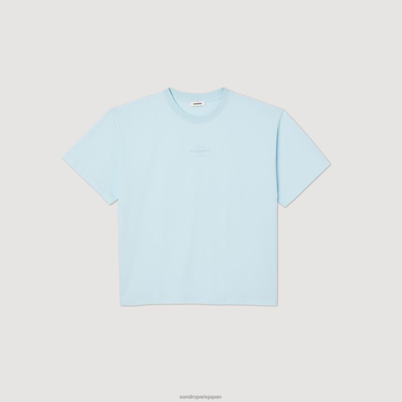 jp Sandro Paris 男性 ラバーロゴTシャツ 一色 20D4B804 衣服